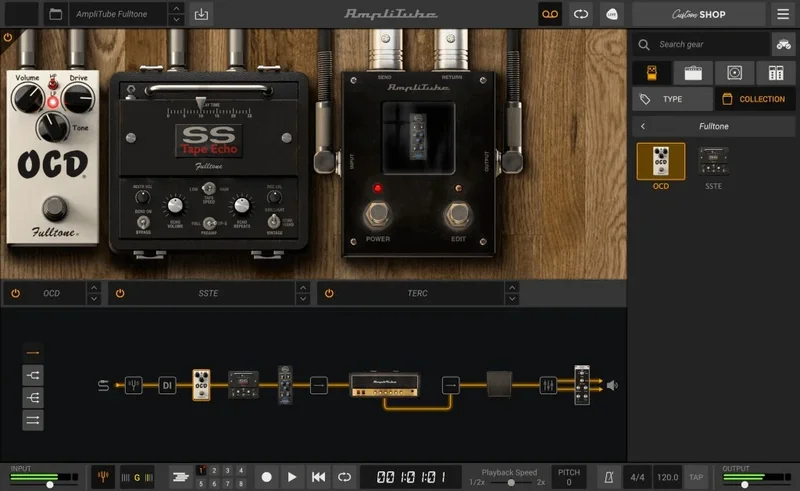 IK Multimedia AmpliTube FullTone Collection interface