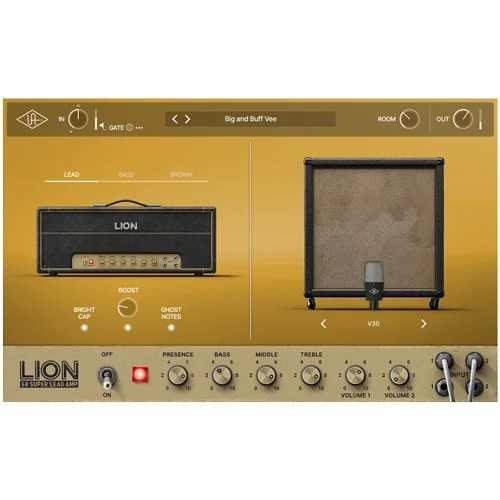 Universal Audio Lion '68 Super Lead Amp interface