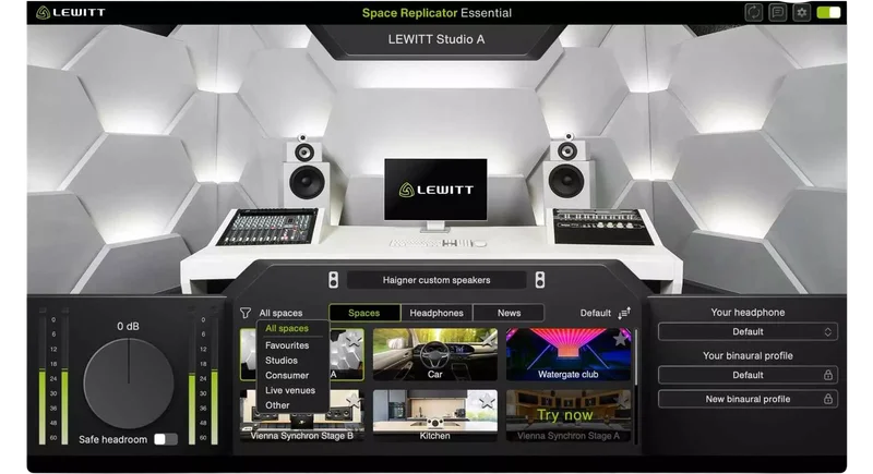 LEWITT Space Replicator Essential interface