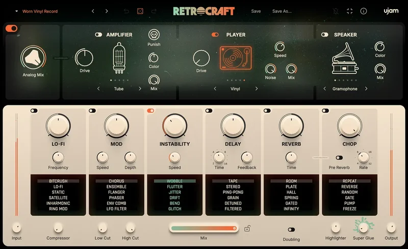 UJAM RETROCRAFT  Loyalty interface
