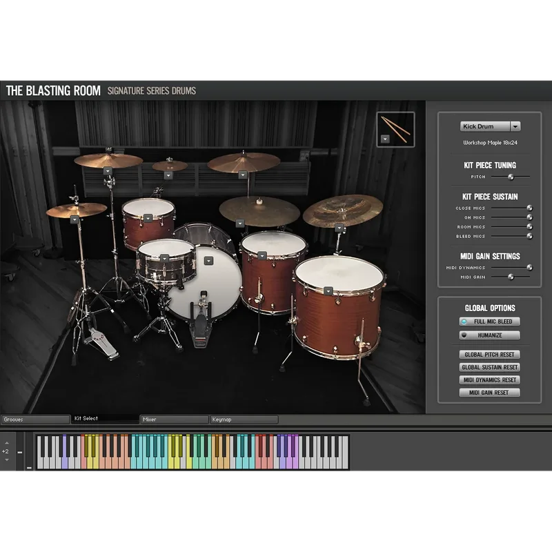 Room Sound Blasting Room Signature Series Drums interface