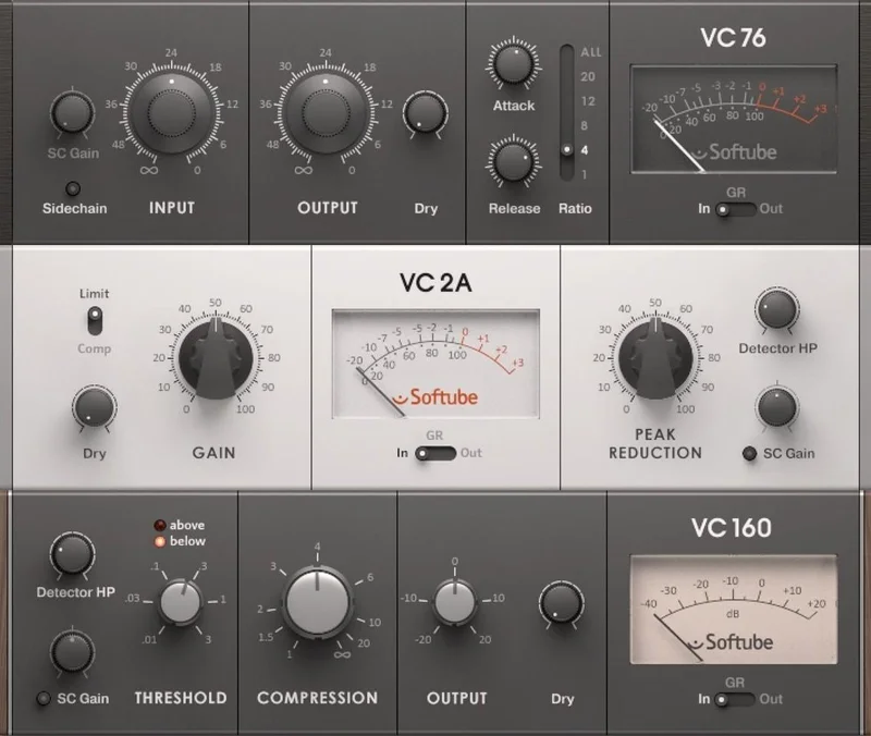 Native Instruments Vintage Compressors R2 interface