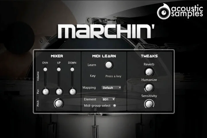 Acousticsamples Marchin interface