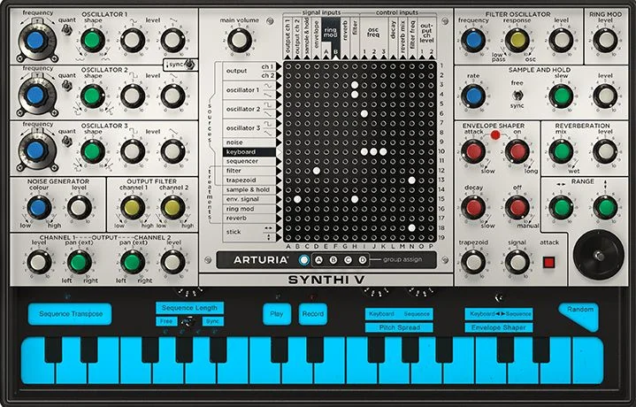 Arturia Synthi V interface