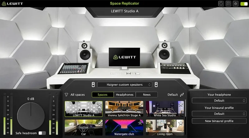 Lewitt Space Replicator interface