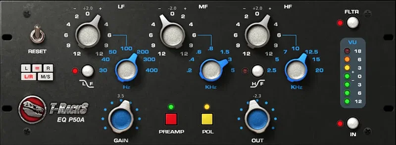 IK Multimedia EQ P50A interface