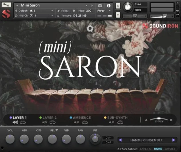 Soundiron Mini Saron interface