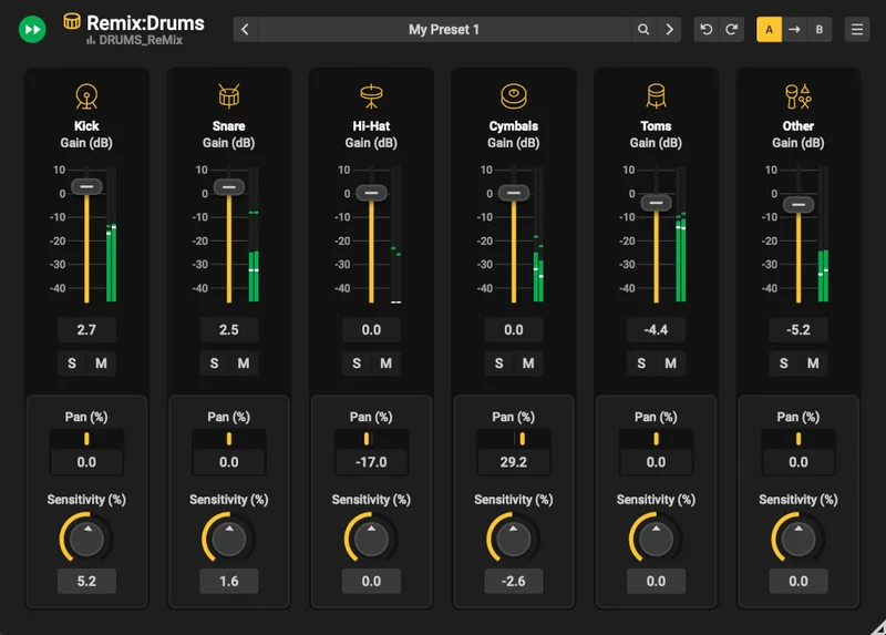 Acon Digital Remix:Drums interface