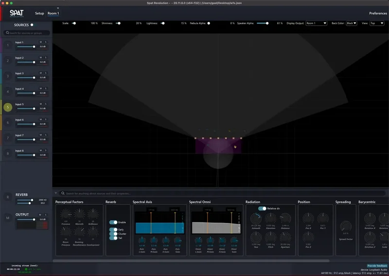 Flux SPAT Revolution Essential interface