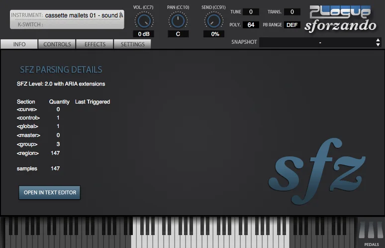 THEPHONOLOOP Cassette Mallets.01 for SFZ Player interface
