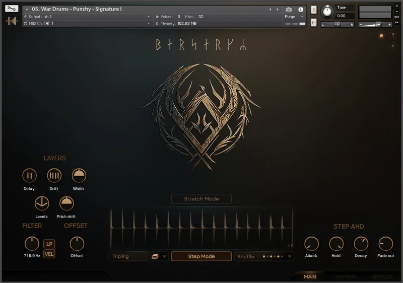Keepforest Berserkr Pro - Tribal Punk Folk Drums interface