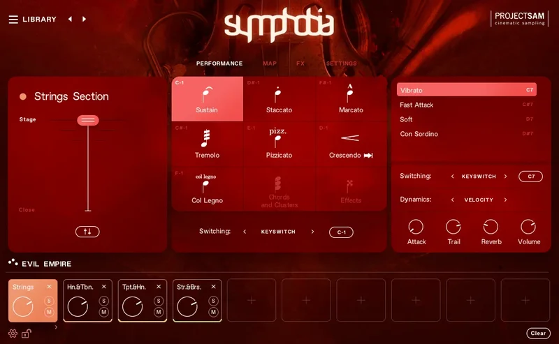 Project SAM Symphobia 1 interface