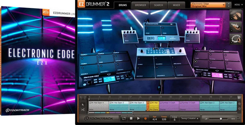 Toontrack EZX Electronic Edge interface