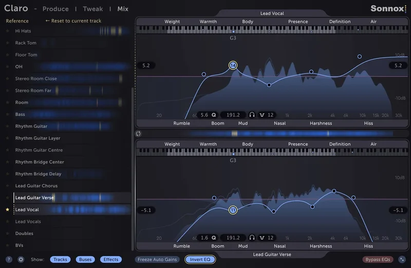 Sonnox Toolbox Claro interface