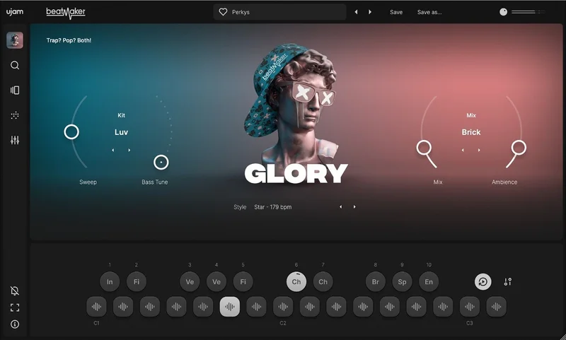 UJAM Glory interface