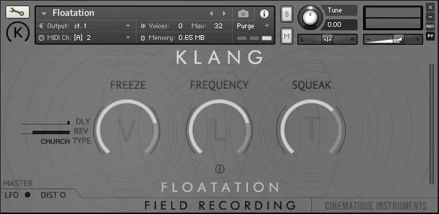 KLANG FIELD RECORDING: Floatation interface