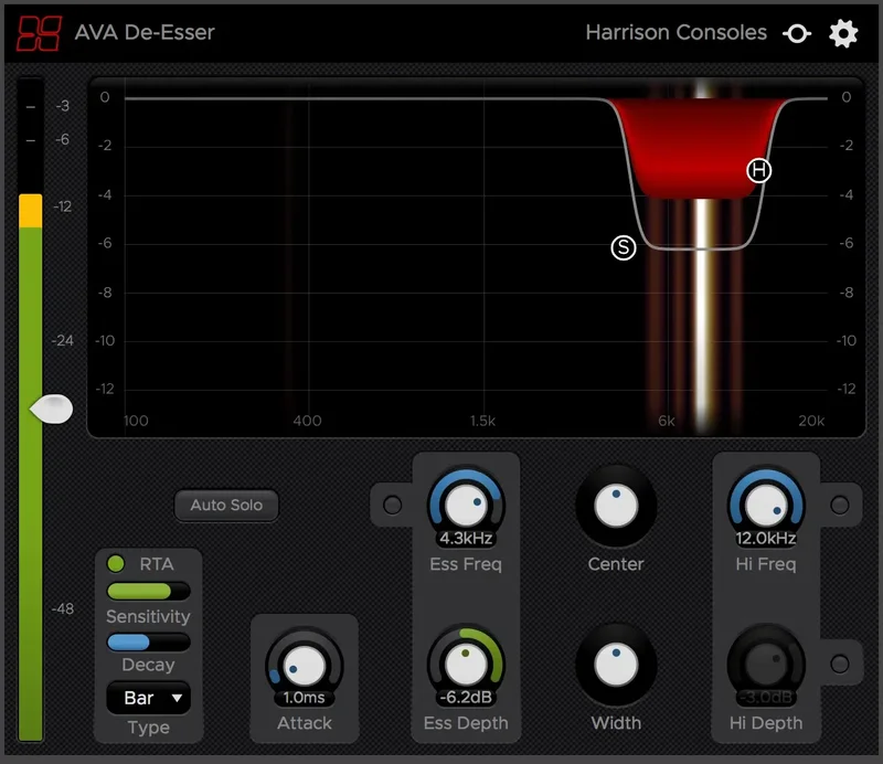Harrison De-Esser interface