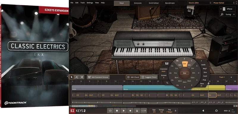 Toontrack EKX Classic Electrics interface