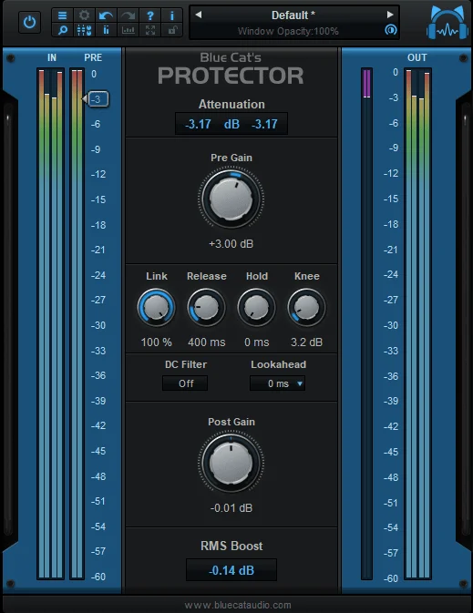 Blue Cat Audio Protector interface