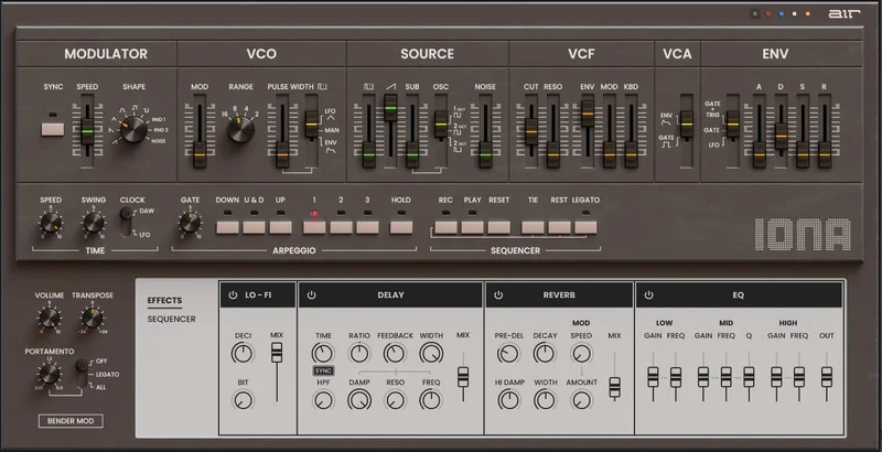 AIR Music Technology Iona interface