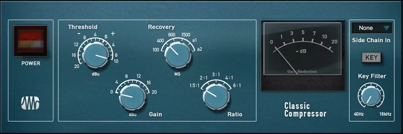 PreSonus Classic Compressor - Fat Channel Plug-in interface