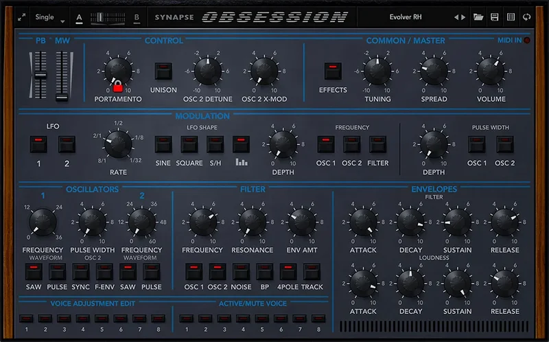 Synapse Obsession interface