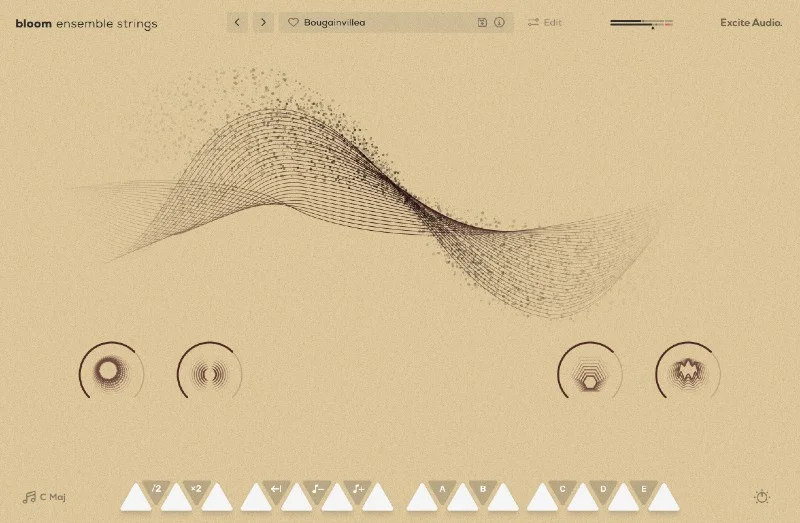 Excite Audio Bloom Ensemble Strings Lite interface