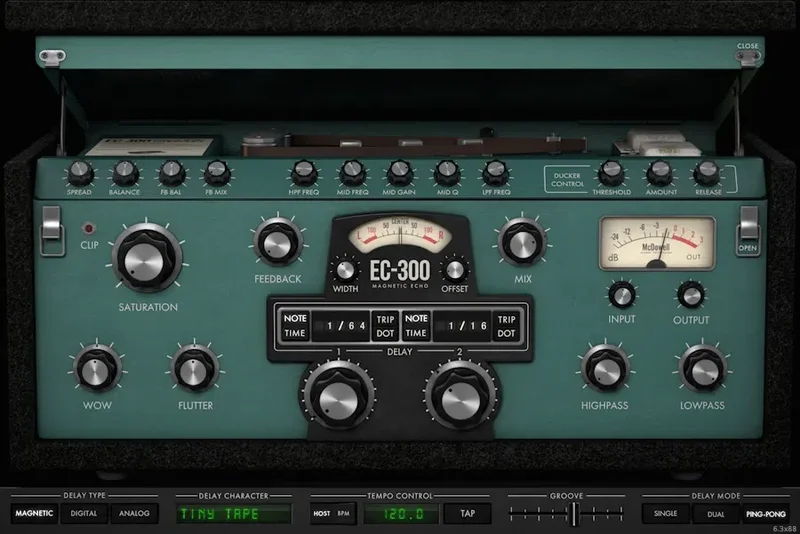 McDSP EC-300 Echo Collection HD v7 interface