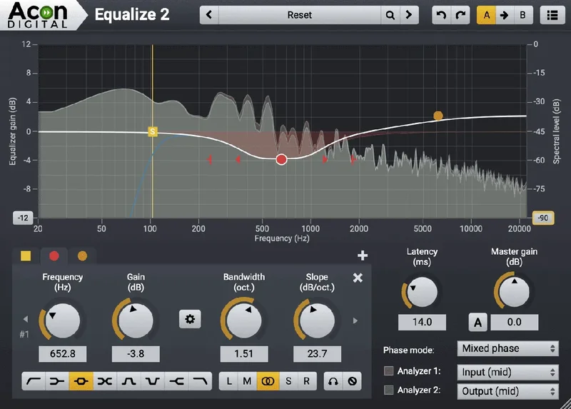 Acon Digital Equalize 2 interface
