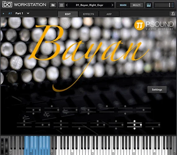 PSOUND Bayan interface