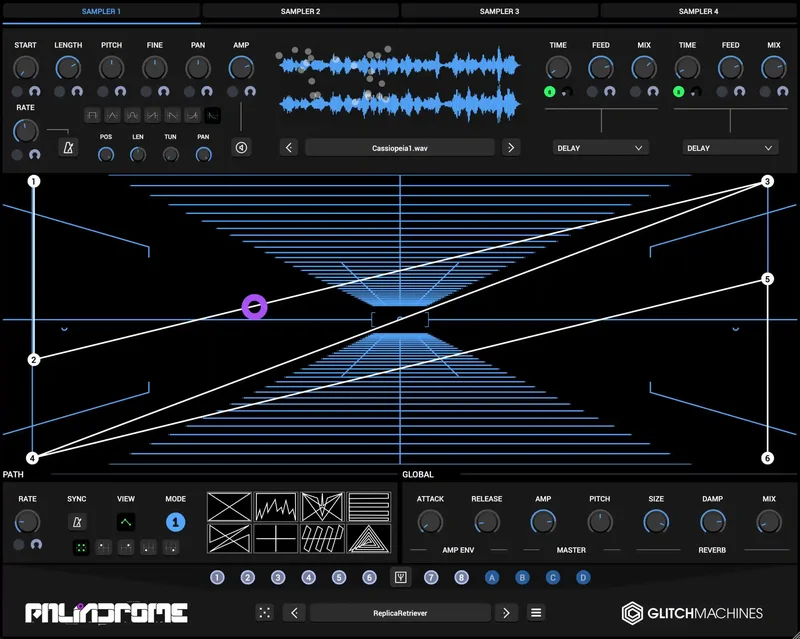 Glitchmachines Palindrome 2.0 interface