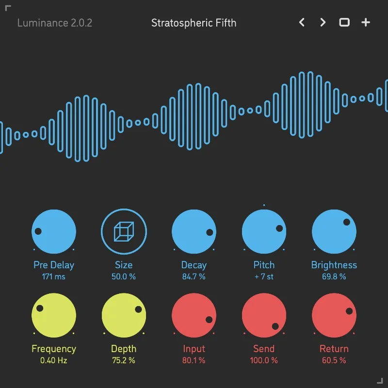 Sinevibes Luminance v2 interface