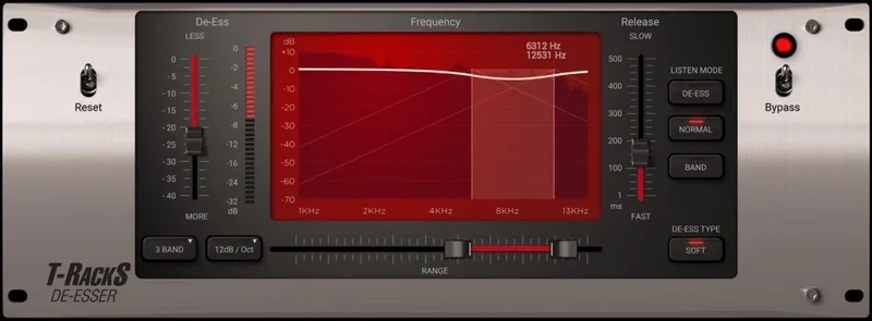 IK Multimedia T-RackS DeEsser interface