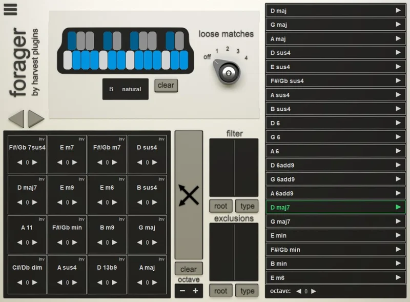 Harvest Plugins Forager interface