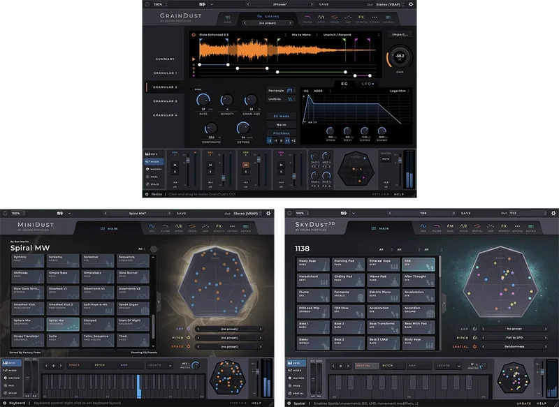 Sound Particles 3Dust Bundle interface