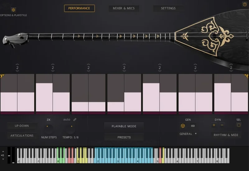 Wavelet Audio Flow & Motion - Dombra interface