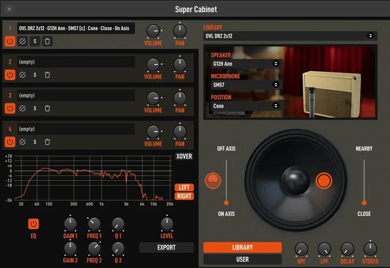 Overloud TH-U SuperCabinet interface