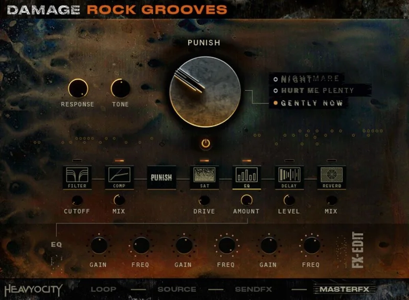 Heavyocity Damage Rock Grooves interface