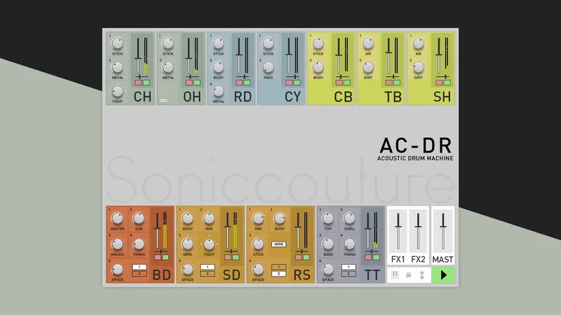 Soniccouture AC-DR Acoustic Drum Machine interface