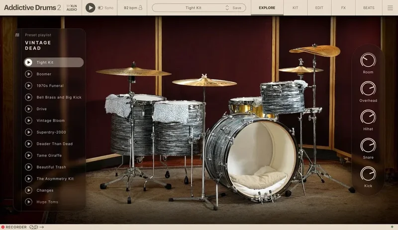 XLN Audio Addictive Drums 2: Vintage Dead interface