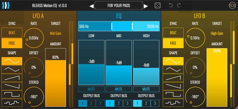 BLEASS Motion EQ interface