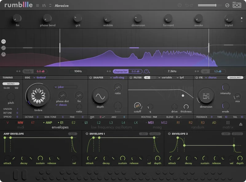 UVI Rumble interface