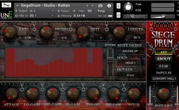 Loot Audio Siege Drum interface