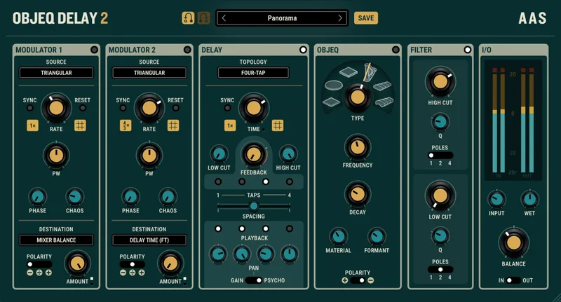 Applied Acoustics Systems Objeq Delay 2 interface
