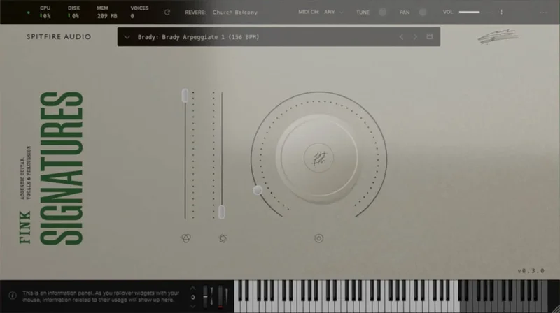 Spitfire Audio Fink - Signatures interface