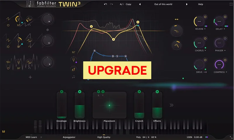 FabFilter Twin 3 Upgrade interface