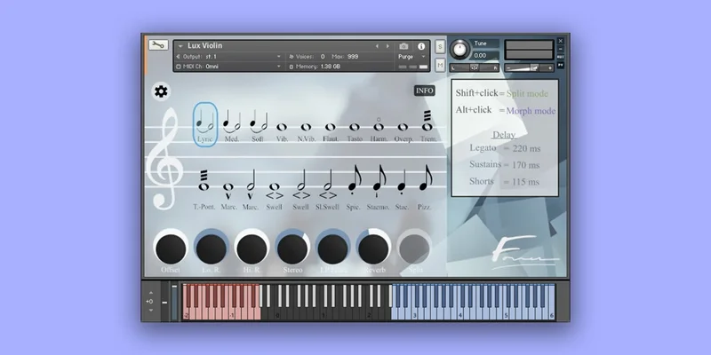 Loot Audio Lux Violin interface