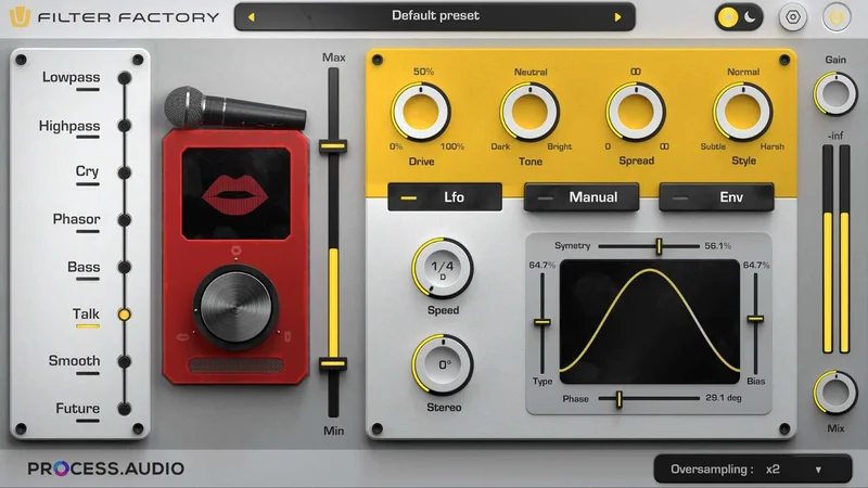 PROCESS.AUDIO Filter Factory interface