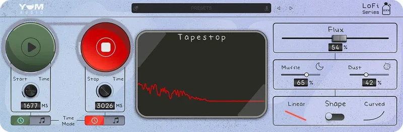 Yum Audio LoFi Tapestop interface