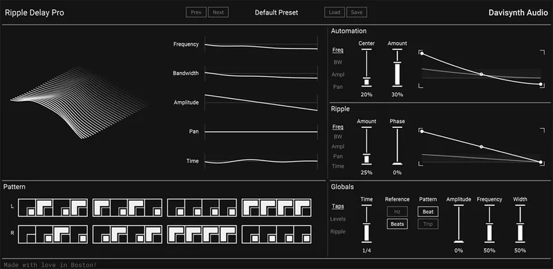 Davisynth Ripple Delay Pro interface